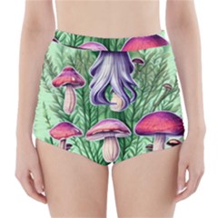 Natural Mushrooms High-waisted Bikini Bottoms by GardenOfOphir