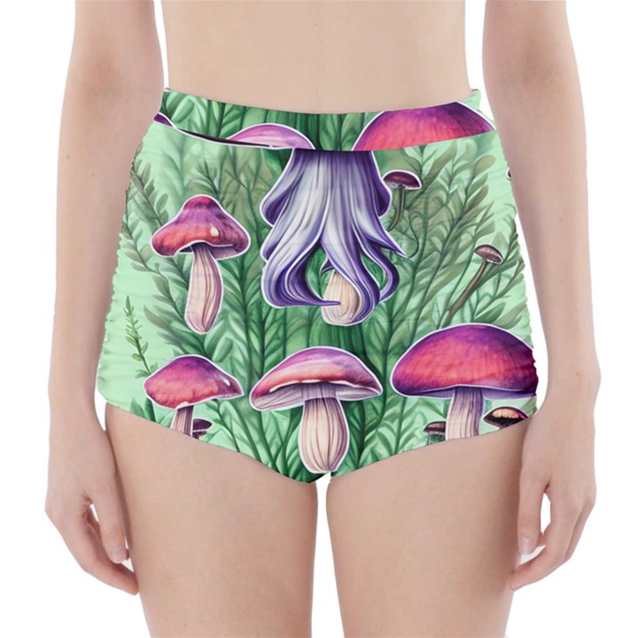 Natural Mushrooms High-Waisted Bikini Bottoms