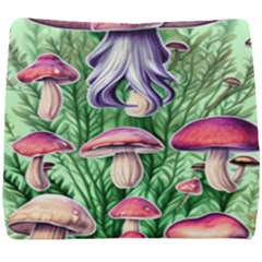 Natural Mushrooms Seat Cushion by GardenOfOphir