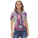 Fairy Mushrooms Women s Short Sleeve Double Pocket Shirt View1