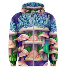 Fairy Mushroom In The Forest Men s Zipper Hoodie by GardenOfOphir