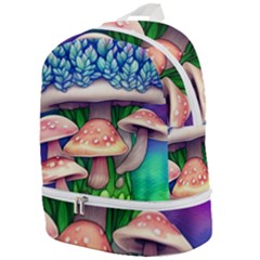 Fairy Mushroom In The Forest Zip Bottom Backpack