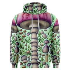 Forest Mushrooms Men s Overhead Hoodie by GardenOfOphir