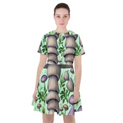 Forest Mushrooms Sailor Dress by GardenOfOphir