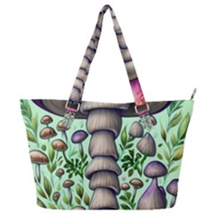 Forest Mushrooms Full Print Shoulder Bag by GardenOfOphir