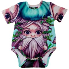 Witchy Forest Mushrooms Baby Short Sleeve Bodysuit by GardenOfOphir