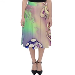 Tiny Forest Mushroom Fairy Classic Midi Skirt by GardenOfOphir