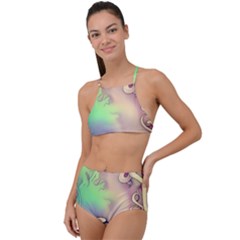 Tiny Forest Mushroom Fairy High Waist Tankini Set