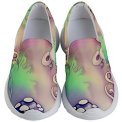 Tiny Forest Mushroom Fairy Kids Lightweight Slip Ons by GardenOfOphir