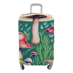 Forest Mushroom Fairy Garden Luggage Cover (small) by GardenOfOphir