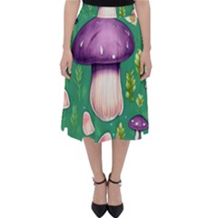 Forest Mushroom Garden Path Classic Midi Skirt by GardenOfOphir
