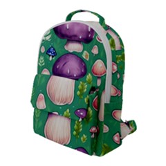 Forest Mushroom Garden Path Flap Pocket Backpack (large)