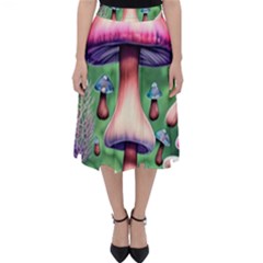 Secret Forest Mushroom Fairy Classic Midi Skirt by GardenOfOphir