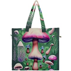Secret Forest Mushroom Fairy Canvas Travel Bag by GardenOfOphir