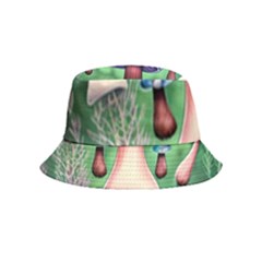 Secret Forest Mushroom Fairy Inside Out Bucket Hat (kids) by GardenOfOphir