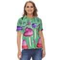 Foraging In The Mushroom Forest Women s Short Sleeve Double Pocket Shirt View1