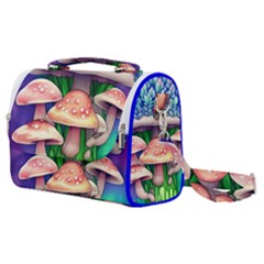 Woodsy Mushroom Forest Nature Satchel Shoulder Bag by GardenOfOphir