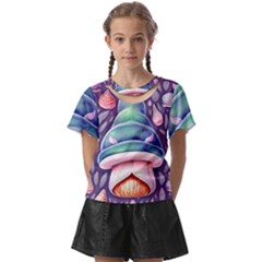 Mushroom Core Kids  Front Cut Tee