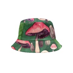 Foraging In The Mushroom Zone Inside Out Bucket Hat (kids) by GardenOfOphir