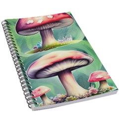 Vintage Mushroom 5 5  X 8 5  Notebook by GardenOfOphir