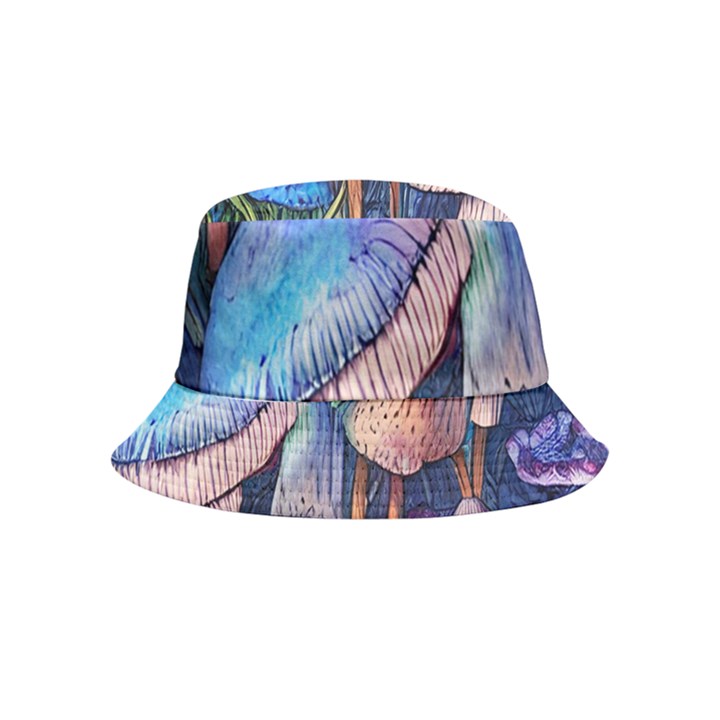 Retro Mushroom Inside Out Bucket Hat (Kids)