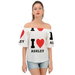 I Love Ashley Off Shoulder Short Sleeve Top by ilovewhateva