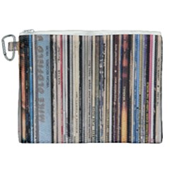 Vintage Vinyl Records Collection Canvas Cosmetic Bag (xxl) by Jancukart