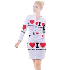 I love kimberly Button Long Sleeve Dress