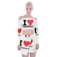 I love kimberly Off Shoulder Top with Mini Skirt Set