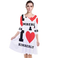 I love kimberly Quarter Sleeve Waist Band Dress