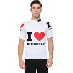 I love kimberly Men s Short Sleeve Rash Guard