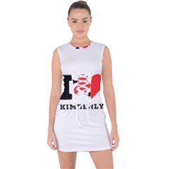 I love kimberly Lace Up Front Bodycon Dress