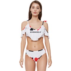 I love kimberly Ruffle Edge Tie Up Bikini Set	