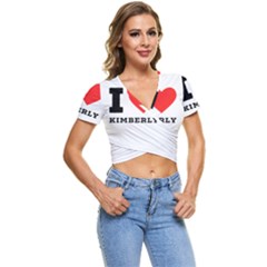 I love kimberly Short Sleeve Foldover Tee