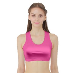 Brilliant Rose Pink	 - 	sports Bra With Border