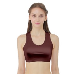 Merlot Red	 - 	sports Bra With Border