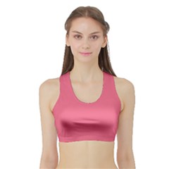 Rouge Pink	 - 	sports Bra With Border