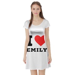 I Love Emily Short Sleeve Skater Dress by ilovewhateva