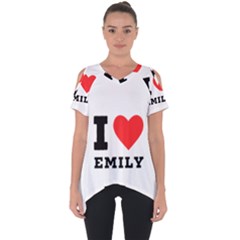 I Love Emily Cut Out Side Drop Tee by ilovewhateva