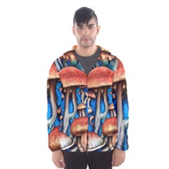 Whimsical Mushroom Men s Hooded Windbreaker