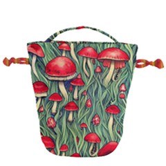 Natural Fairy Foraging Garden Drawstring Bucket Bag by GardenOfOphir