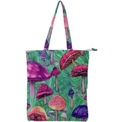 Vintage Flowery Foraging Garden Double Zip Up Tote Bag by GardenOfOphir