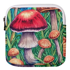 Woodsy Foraging Garden Mini Square Pouch by GardenOfOphir