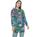 Mushroom Design Fairycore Forest Women s Long Oversized Pullover Hoodie View1
