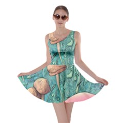 Natural Mushroom Design Fairycore Garden Skater Dress by GardenOfOphir