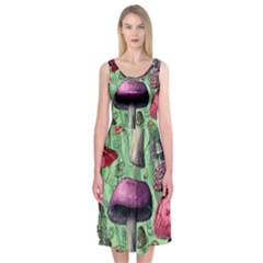 Nature s Delights Midi Sleeveless Dress by GardenOfOphir