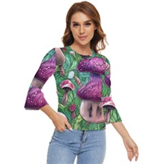 Foraging In The Forest Bell Sleeve Top