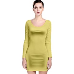 Arylide Yellow	 - 	long Sleeve Bodycon Dress