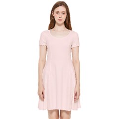Light Misty Rose Pink	 - 	inside Out Cap Sleeve Dress by ColorfulDresses