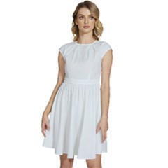 Alice Blue	 - 	cap Sleeve High Waist Dress by ColorfulDresses
